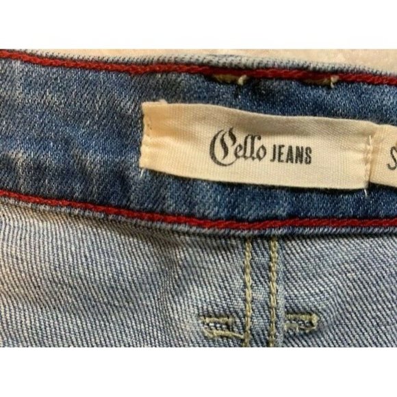 Cello Jeans Size Small Womens Med Wash Rip Torn Distressed Raw hem Cut O… - Picture 2 of 3